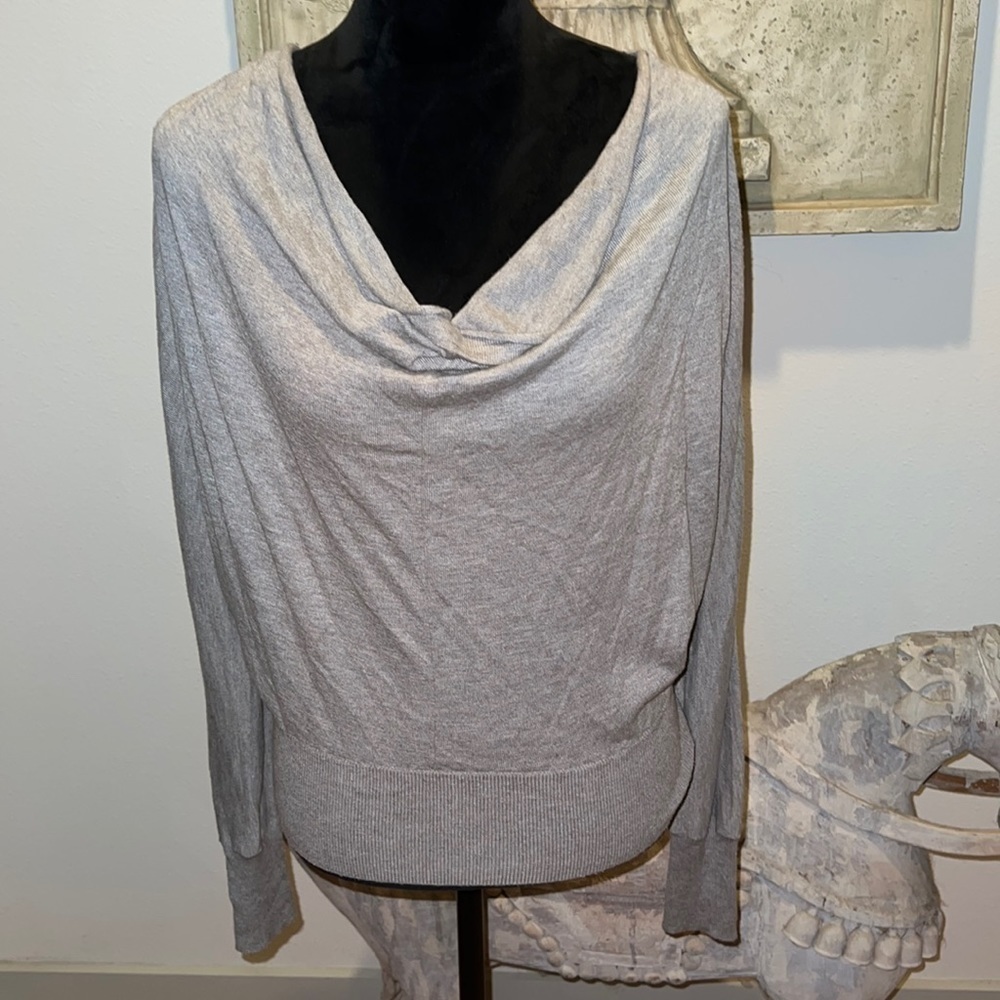 LOFT cowl neck tan light sweater Sz S‎